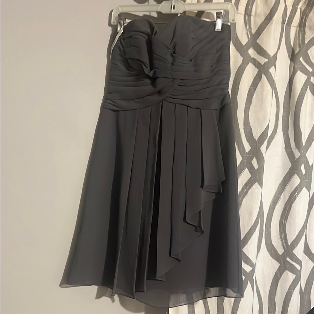 Elegant dark grey Strapless Dress
